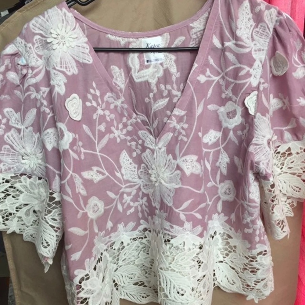New Hand loom embroidered cotton Crop top